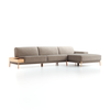 Lounge-Sofa Alani, Liegeteil rechts, B 340 x T 179 cm, Sitzhöhe in cm 44, mit Bezug Wollstoff Tano Natur (79), Buche