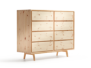 Highboard Tesoro mit 8 Laden, Zirbe