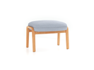 Hocker Ketil, Wollstoff Elverum Blaugrau (83), Esche