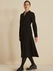 Hemdblusen-Kleid Jersey, schwarz