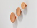 Set Garderobenknopf Punto, je 1 Stk. ø 9 / ø 12 / ø 15 cm, Buche