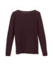 Pullover Lochstrick, aubergine