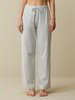 Pyjama Hose, 100 % Bio Baumwolle, silberblau-weiss ringel