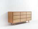 Sideboard Tesoro mit 9 Laden, Eiche