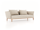 3er Sofa Lorea, B 235 x T 92,5 cm, mit Bezug Wollstoff Tano Natur Hell (80), Eiche