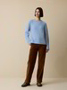 Pullover aus Alpakawolle und Bio-Baumwolle, eisblau