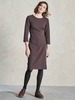 Jacquard-Kleid, dunkelblau/gebranntes rot