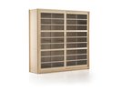Kleiderschrank Kurido 2-türig, B 243,6x H 230x T 66,3 cm, breite Türen, Glas, Esche