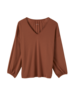 Shirt Langarm aus Baumwolljersey, nougat