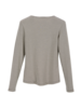 Shirt Langarm mit Knopfleiste, ringel grau/weiß, Rückseite