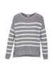 Pullover gestreift grau melange