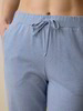 Lange Schlafhose aus Bio-Baumwolle, meerblau-weiss ringel