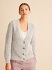 Strickjacke Langarm, mauve melange