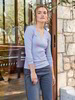 Jogginghose, blau melange & Langarm-Shirt lavendel