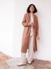 Strickmantel-Flausch, rosenholz & Strickhose, offwhite