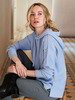 Pullover-Hoody, pastellblau & Hose, hahnentritt