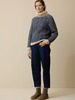 Pullover aus Alpakawolle und Bio-Baumwolle, strick fischgrat blau/weiß