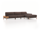 Lounge-Sofa Alani, B 340 x T 179 cm, Liegeteil rechts, Sitzhöhe in cm 44, mit Bezug Wollstoff Tano Natur Dunkel (81), Eiche