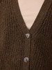 Strickjacke aus Alpakawolle, mokka