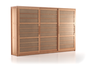 Kleiderschrank Kurido 3-türig, B 360 x T 66,3 x  230 cm, breite Türen, Wollstoff Elverum Haselnuss (74), Eiche