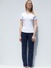 T-Shirt, weiss & jazzpants, dunkelblau