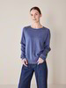 Pullover Langarm, blau melange