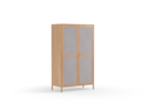 Kleiderschrank Tenso 2-türig, Wollstoff Elverum Mocca, Buche