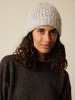 Strickmütze aus Alpakawolle und Baumwolle, grau melange