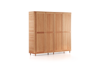 Kleiderschrank Tonda 4-türig, B 230 cm x T 60,2 cm x H 210 cm, Holz, Eiche