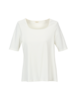 Grüne Erde Shirt Carré-Ausschnitt in weiß Vorderseite
