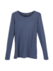 Langarm-Shirt Graublau Vorderansicht