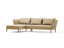 Lorea Lounge-Sofa, Liegeteil links, Buche, mit Bezug Wollstoff Elverum Haselnuss