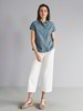 Bluse-chambray, denim chambray