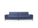 Sofa Alani, Eiche, mit Bezug Wollstoff Tartini Indigo