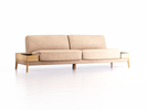 Sofa Alani, B252xT94xH82 cm, Sitzhöhe 44 cm, Eiche, mit Bezug Wollstoff Kaland Haselnuss
