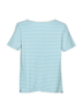 Shirt-Kurzarm-Ringel, ringel offwhite/blau