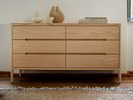 Sideboard Tenso mit 6 Laden, Esche