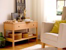 Ettore Sideboard in Buche
Fauteuil Chester mit Bezug Tartini Sand