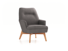 Fauteuil Coppa mit Bezug, Wollstoff Elverum Mocca (73), Eiche