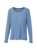 Shirt Langarm, azurblau, Vorderansicht