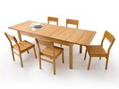 Esstisch und Stühle Stefano in Kernbuche
Tisch L 140 cm, verlängert auf L 200 cm