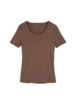 Schlafshirt Kurzarm aus Bio-Baumwolle, 25 mauve