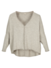 Strickjacke Yoga Grau Melange Vordeansicht