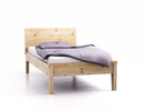 Bett Alpina mit Betthaupt, 100 x 210 cm, Zirbe