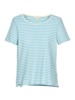 Shirt-Kurzarm-Ringel, ringel offwhite/blau