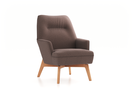 Fauteuil Coppa mit Bezug, Wollstoff Tano Natur Dunkel (81), Eiche