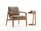 Fauteuil Ketil, Wollstoff Tano Natur, Eiche