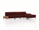 Lounge-Sofa Alani, B 340 x T 179 cm, Liegeteil rechts, Sitzhöhe in cm 44, mit Bezug Wollstoff Kaland Ziegel (72), Eiche