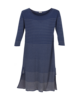 Kleid geringelt Blau/Sand Vorderansicht