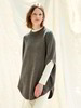 Pullover-Loose Fit, khaki melange & Cordhose, kalk